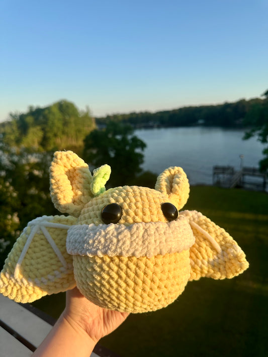 Lemon Bat Crochet Plushie