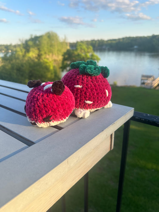 Strawberry Hamster Crochet Plushie